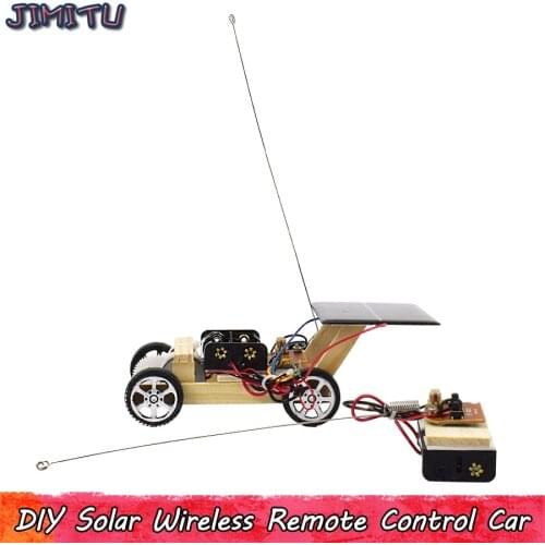 RC Car Model Kits Toy Solar Science Wireless Control Experiment Models Assembly Toys for Children DIY Vehicle Kits Gift for Kids