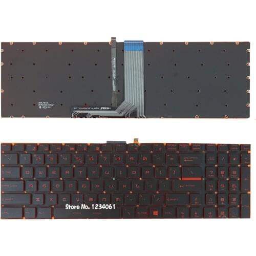 New For MSI GV62 GV62VR GL62M GL62M 7RDX-1645 GL62M 7RDX-1096 GL62MVR GL63 GL72M GL73 Laptop Keyboard Red Backlight US/RU