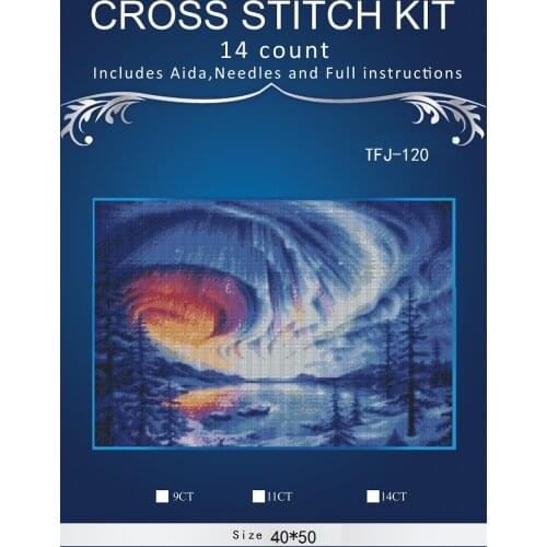 New Embroidery Counted Cross Stitch Kits Needlework - Crafts 14 ct DMC DIY Arts Handmade Decor - sky