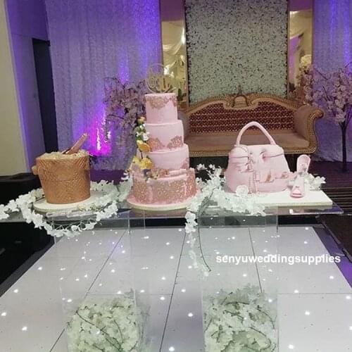 New style Event Wedding Acrylic big table Floral Backdrop Decoration senyu2257