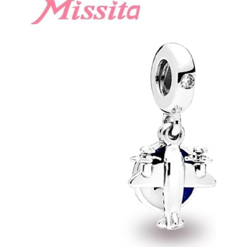 MISSITA Women Propeller Small Airplane Charm fit Brand Bracelets & Necklaces for Jewelry Making Ladies Jewelry Accessories