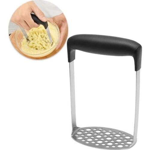Portable Potatoes Mud Crusher Durable Stainless Steel Potato Mashers Garlic Mud Pressure Puree Tool Home Kitchen Accessories