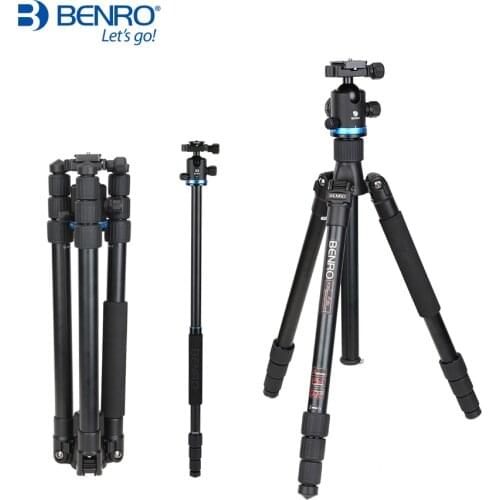 Benro iF28+ Tripod Aluminium Portable Reflexed Monopod Camera Stand For Nikon Canon DSLR Carrying Bag Max Loading 14kg