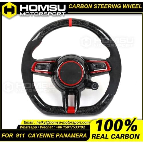 Carbon fiber steering wheel For porsche 2009-2014 911 cayenne panamera old model to new porsche carbon fiber steering wheel