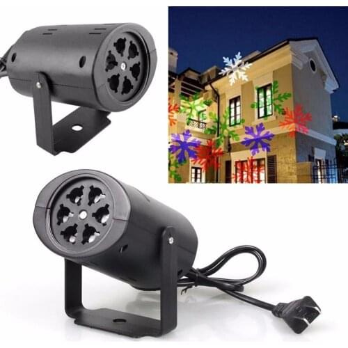 Snowflake LED Laser Light Projector Landscape Xmas Garden Outdoor Moving Lamp
