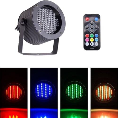 2018 New 86leds RGB LED Stage Light Disco Par Light Portable RGB Magic Sound Activated Lighting Laser Projector Party Disco Pub