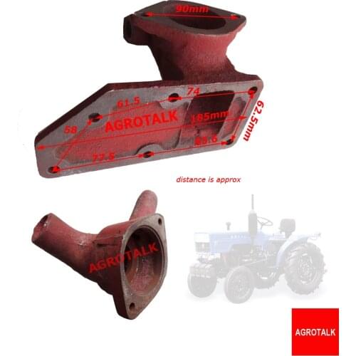 Thermostat upper cover / Lower seat for Fengshou Estate tractor FS180-3 / FS184 with engine J285T, part number