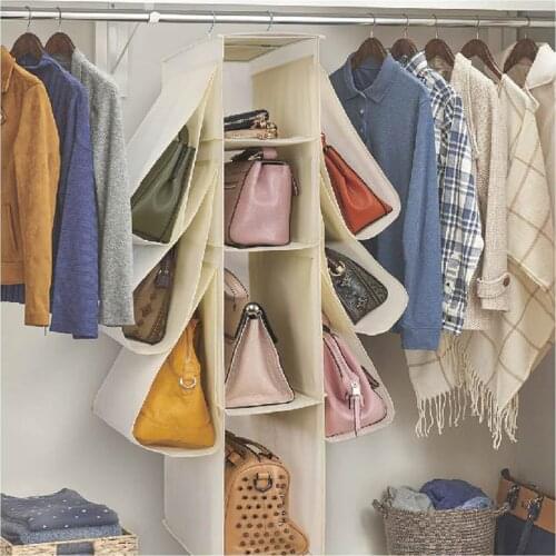Hanging Purse Handbag Organizer Wardrobe Hanging Accessories Storage Cabinet for Home Bedroom