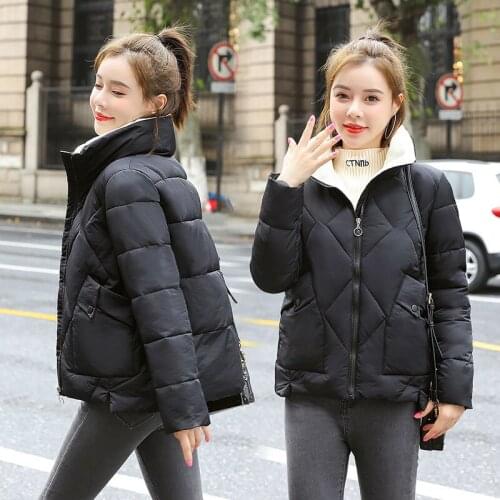 Winter Jacket Parkas 2020 New Women Coat Short Jacket Casual Female Parka Warm Cotton Padded Jacket Basic Coat Outerwear P1006