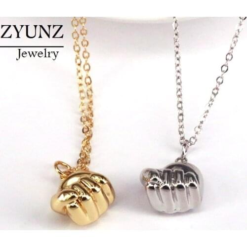 10PCS, Glove Fist Pendant Necklace Hiphop Chain Sport Jewelry Fitness Man Gym Outdoor Youth Boy Gift Punk Style Rock