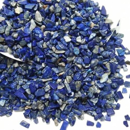 100g Natural Lapis Lazuli Gravel Rock Chips Specimen Lucky Natural Stones and Minerals Fish Tank Bonsai Decoration