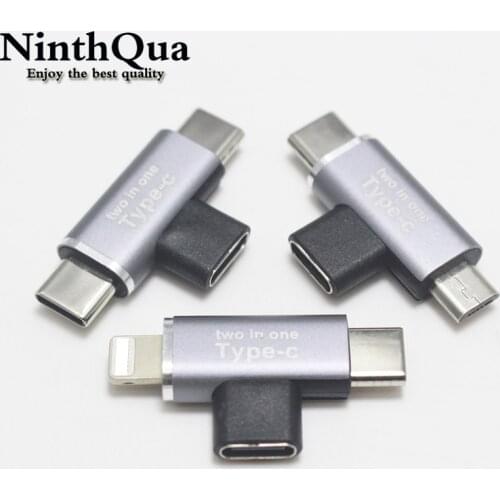2 in 1 3A USB C Splitter USB Type C Female to USB-C Micro Male Adapter Connector Type-C to Dual USB 3.1 Type C Charger Converter