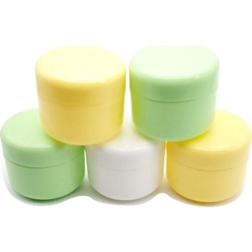 30pcs Plastic Empty Cream Jars 10g/20g/30g/50g/100g Refillable Travel Facial Cleanser Lotion Cosmetic Container White