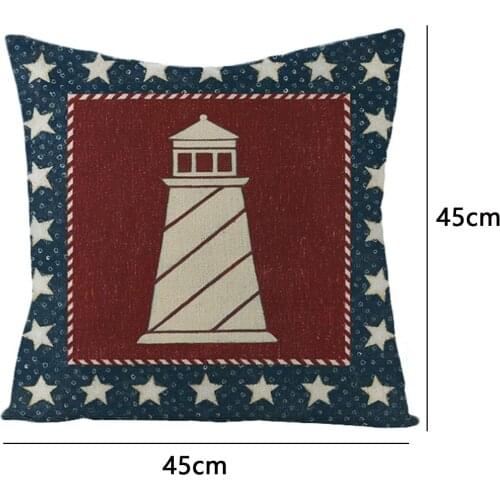 4PCS Independence Day Patriotic Fourth of July Linen Throw Pillow Cover Cushion Case for Home Festival Party Decor 18x18in