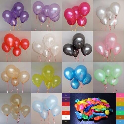 50pcs Colorful Pearl Latex Thickening Wedding Party Birthday Balloon 10 inch