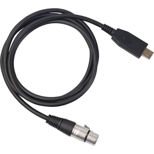 HS-100B Chip USB to XLR Female Audio Cable Microphone Cable Adapter Studio Audio Line Aux Audio Cable Adapter Cord