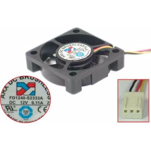 ARX FD1240-A2233A DC 12V 0.11A 40x40x10mm 3-wire Server Square Fan
