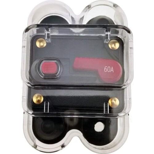 Circuit Breaker Trolling Motor Auto Car Marine Boat Bike Stereo Audio Inline Fuse Inverter with Waterproof Cover (60A)