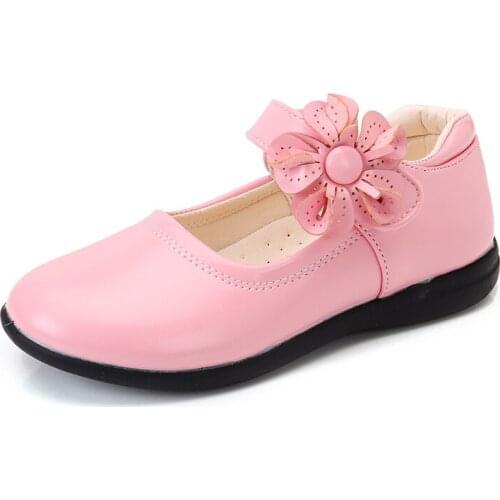 Kids Fashion Flower Leather Shoes For Girls Party Wedding Princess Dress Spring And Autumn Children Shoes 2020