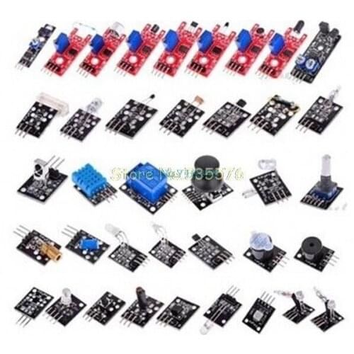 For arduino 37 in 1 Sensor Kit Starters brand /RRGB/joystick/photosensitive/Sound Detection/Obstacle avoidance/buzzer