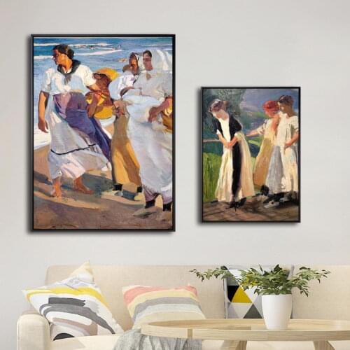 Home Decor Canvas Print Art Wall Pictures Poster Canvas Printing Paintings Spanish Joaquin Sorolla y Bastida