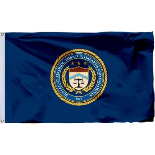 US Bureau of Alcohol, Tobacco, Firearms and Explosives Flag 3ft X 5ft Polyester Banner Flying 150* 90cm Custom Flag Outdoor
