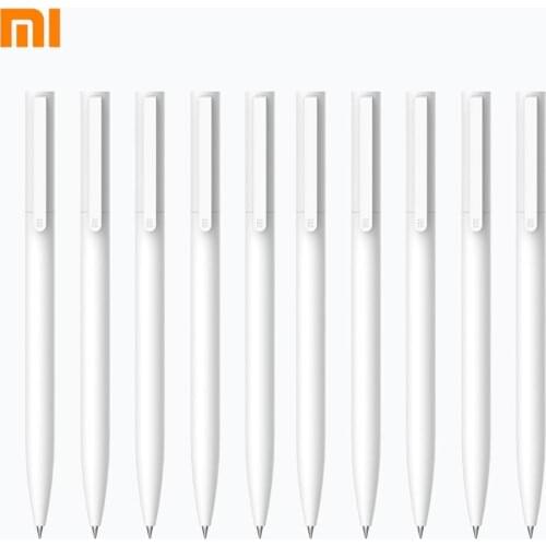 10pcs/set Xiaomi Mijia Gel Pen MI Pen 9.5mm Signing Pen PREMEC Smooth Switzerland Refill MiKuni Japan Ink (Black/Blue) Best Gift