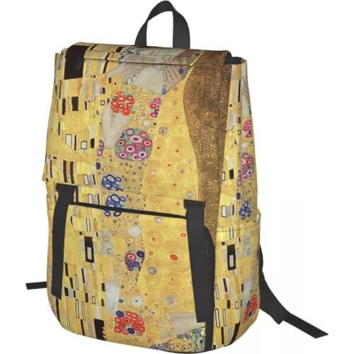 Gustav Klimt,The Kiss Backpack for Girls Boys Travel RucksackBackpacks for Teenage school bag