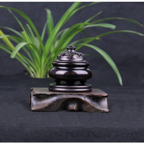 Copper antique triple incense seal Hong furnace seal oven seal grain fragrant Indian life Word cloud pattern sweet Indian