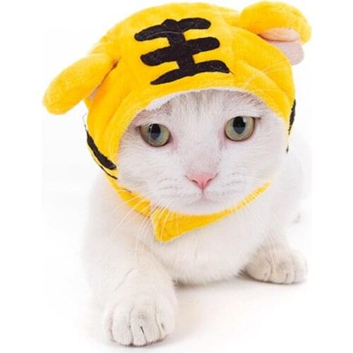 Lovely Cartoon Tigers Bee Cosplay Costumes Pet Cosplay Accessories Dog Headdress Cat Hat Cross-dressing Party Pet Supplies