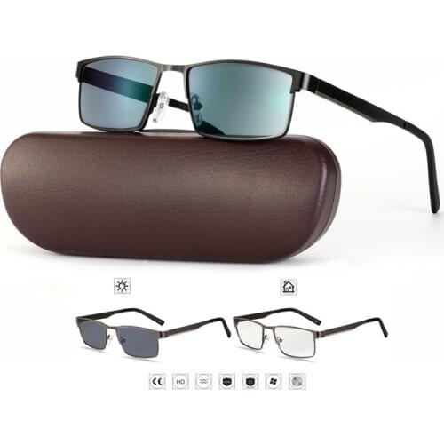 Laura Fairy Men Photochromic Reading Glasses Sunglass Reading Lens UV400 Sunglasses Anti-Blue Light Computer Goggles