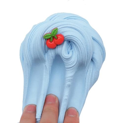 New 60/100ml Fruit Ice Cream Slime Supplies Toys Putty Soft Clay Light Plasticine Slime Charms Gum Polymer Clay Antistress