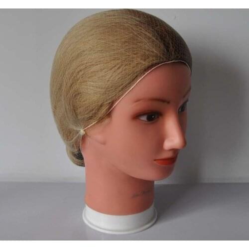 Disposable hairnet 20inch black color nylon hair nets 20pieces/roll 200pieces /lot