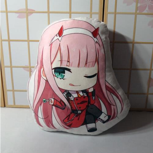 ZERO TWO CODE 002 pillow toy Anime DARLING in the FRANXX plush stuffed cute girl doll double sided pillowcase for gift