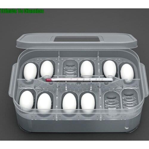 Practical Plastic 12 Grids Plastic Reptiles Egg Incubator Tray Lizard Snake Eggs Hatcher Box Incubation Tool Terrariums HOT