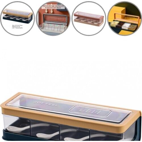 PP 1 Set Durable Spice Salt Sugar Seasoning Box No Odor Seasoning Container Anti-Breaking Kitchen Gadget