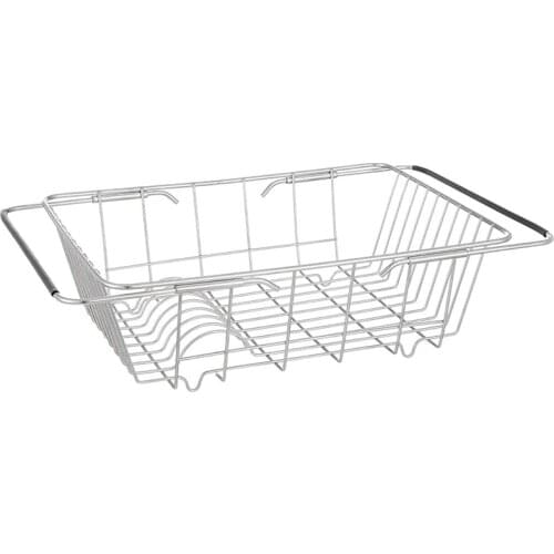 Expandable Dish Drying Rack over the Sink,Kitchen Stainless Steel Dish Drainer in Sink or on Counter