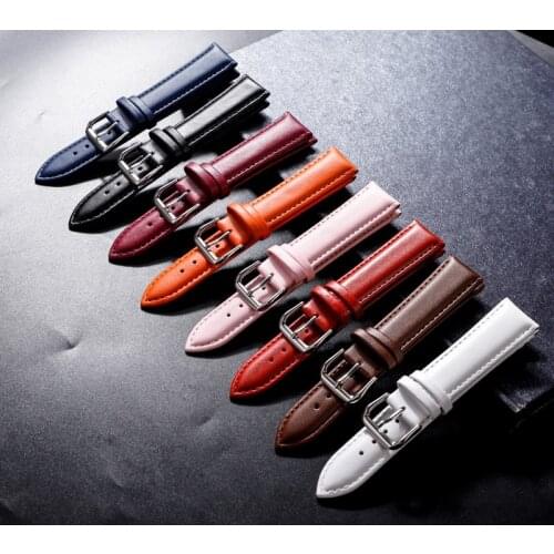 Watchbands Genuine Leather Watch Band straps 12mm 14mm 16mm 18mm 20mm 22mm Watch accessories Women Men Brown Black Belt band