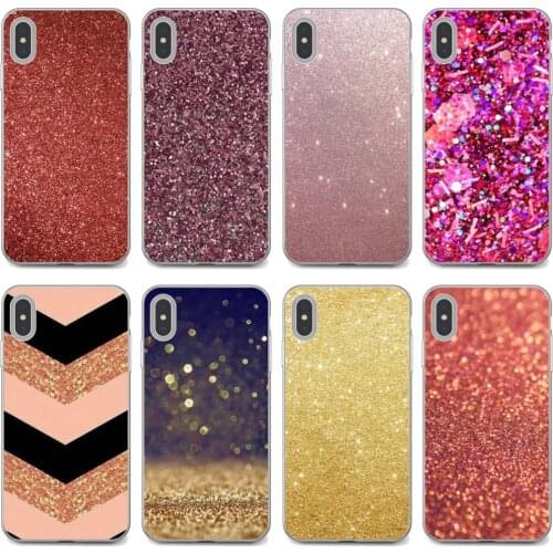 Rose-gold-glitter-sparkles-Pastel Soft Cases For Huawei P30 P40 P20 P7 P8 P9 P10 Lite Plus Pro 2015 2016 2017 Mini