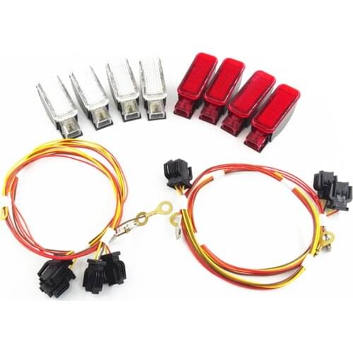 SCJYRXS 1Set Red Door Panel Safety Warning Lamp Trunk Light Harness Plug for A3 A4 A5 A6 A7 A 8KD 947 411 8KD947411 8KD947415C