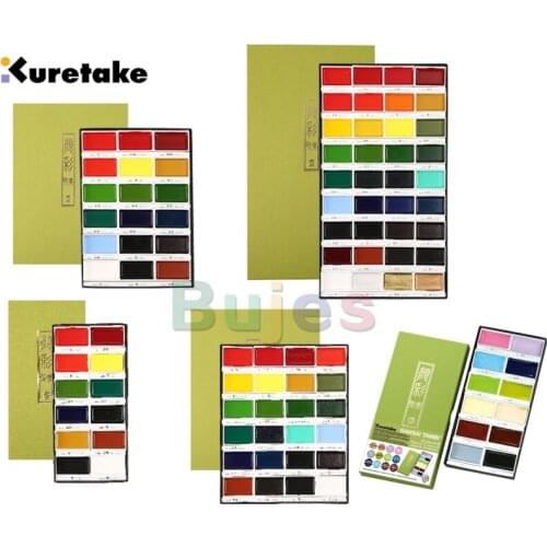 Brand New 12-color ZIG Kuretake Watercolor Solid Ink Set Watercolor Sketch Set 12/18/24/36/48 Colors, Art Supplies for Artist