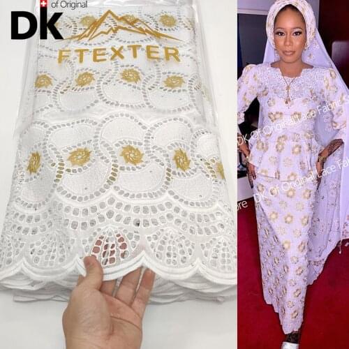 Sprecial Price!!! 2.5 Yards 100% Cotton Swiss Voile Lace In Switzerland Embroidered African Dry Lace Fabric For Wedding Sewing