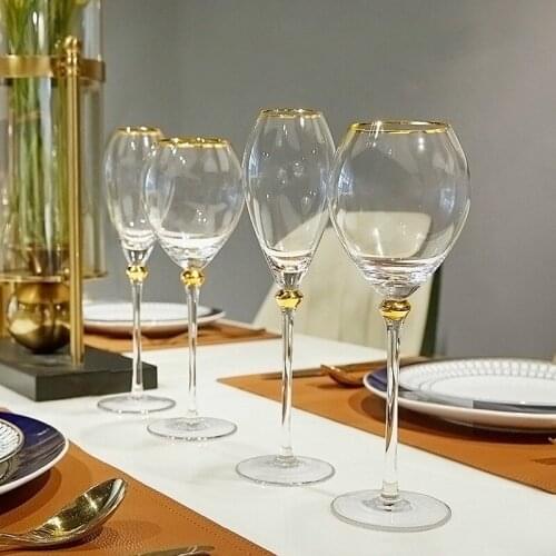 200-400ml Palace Wine Glass Cup Top Grade Gold Foil Goblet Champagne Cup Gift Household Holiday Wine Glassware Red Wine Cup