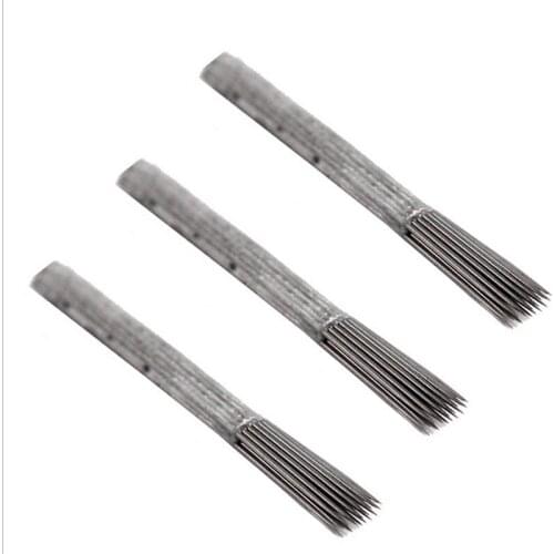 20pcs/lot tattoo needles permanent makeup 40pins round blades microblading for tebori eyebrow manual pen free shipping