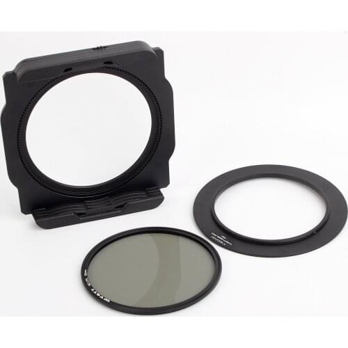 Wyatt 100mm Aluminum Filter Holder Kit, Holder + CPL + Adapter Ring, fit Lee Hitech Cokin Z 4x4" 4x6" 100 System Insert Filters