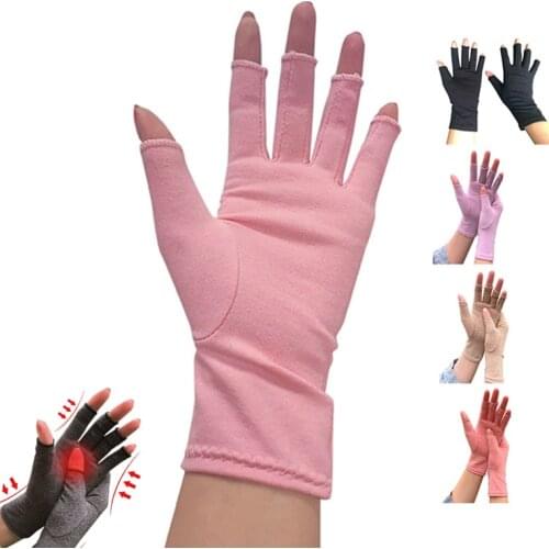 1 Pair Compression Arthritis Gloves перчатки Wrist Support Cotton Joint Pain Relief Hand Brace Women Men Therapy Wristband