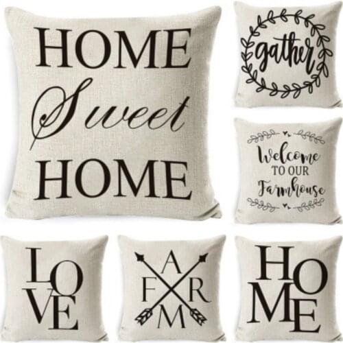 1Pc 45*45cm Black White Pillow Case Cotton Throw Pillow Case Love Cushion Cover Nordic Decorative Pillow Cover