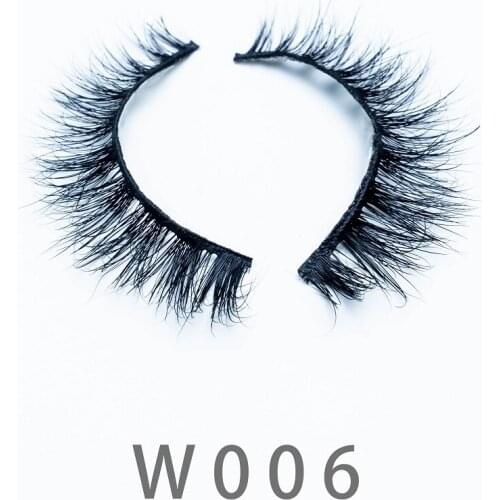 10mm W06 Makeup Eye Mink Strip Lashes 3D Popular Fluffy Cruelty Free Cross Full Volume 5D False Eyelashes Eyelasion Tools