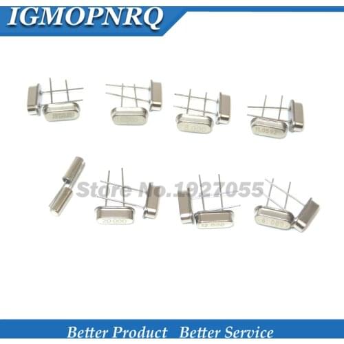 200PCS 4Mhz 6Mhz 8Mhz 12Mhz 16Mhz 20Mhz 24Mhz 32.768K 2*6 32.768K 3*8 Quartz Crystal Resonator Passive Oscillator HC 49S