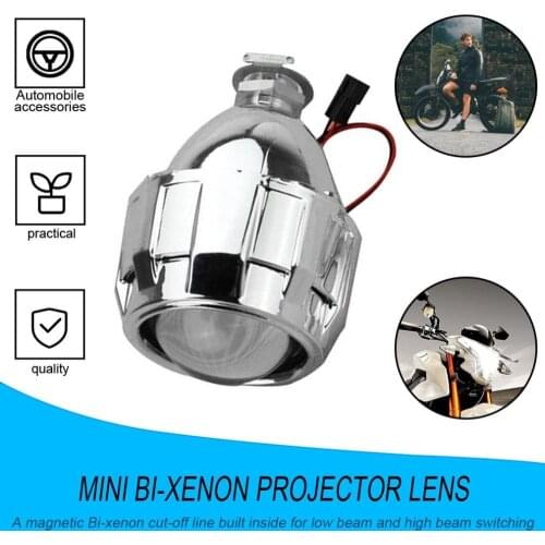 2019 Hot 2.5 inch Xenon Mini Bi-xenon HID Clear Projector Lens Cover Shroud Headlight Custom Headlamp H1 H4 H7 Silver